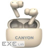 Навушники Canyon TWS-10 OnGo ANC ENC Beige (CNS-TWS10BG)