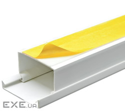 Кабельний канал з подвійним замком, із самоклеючою стрічкою Merlion 16х16х2000мм (10шт упак (NX3302)