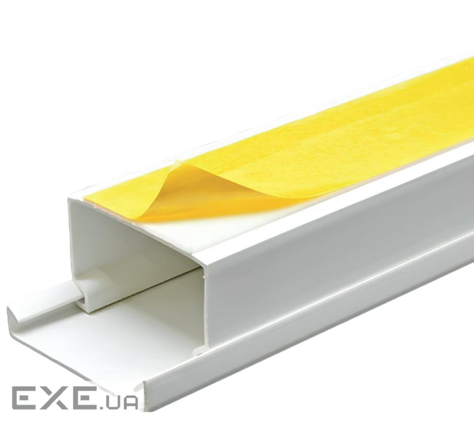 Кабельний канал з подвійним замком, із самоклеючою стрічкою Merlion 16х16х2000мм (10шт упак (NX3302)