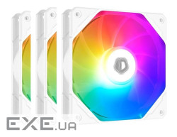 Вентилятор ID-Cooling TF-12025 ARGB Trio White, 120x120x25мм , 4-p (TF-12025-PRO-ARGB-TRIO WHITE)
