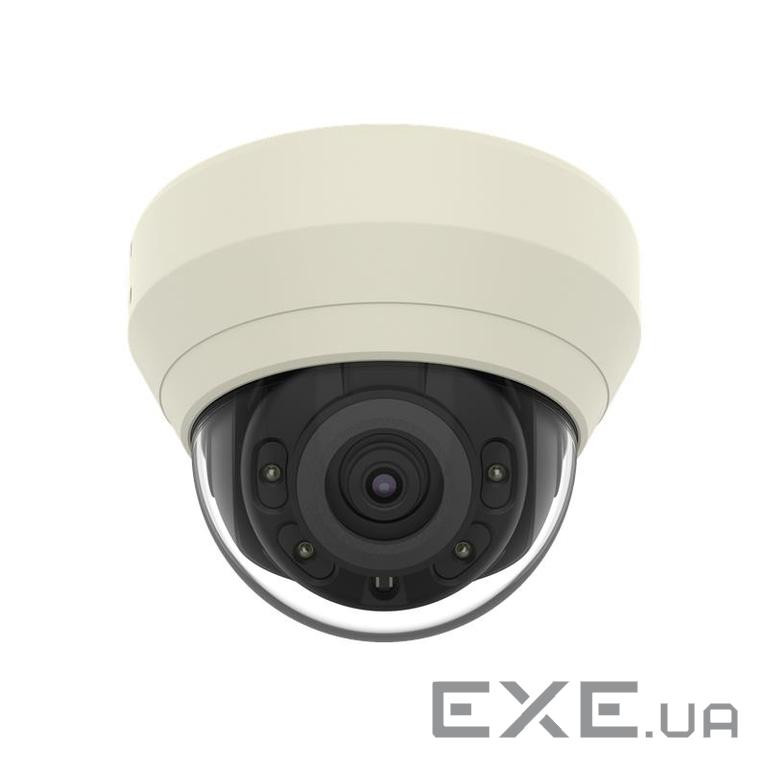 Камера IP Hanwha QND-7010R, 4MP, Indoor Dome, 2.8mm, f/2.0, IR20m, Mic, DC 12V/PoE, IK08