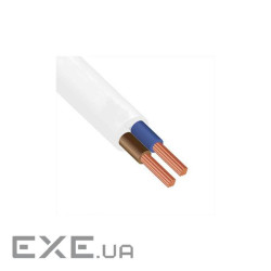 Кабель силовий ЗЗКМ 2х0.5 кв.мм гнучкий, плоский, 100м (ШВВП 2x0,5 ECG)