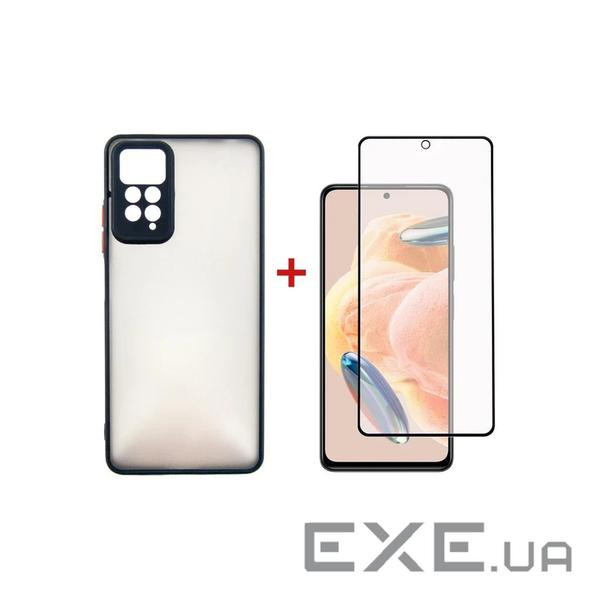 Чохол для мобільного телефону Dengos Kit for Xiaomi Redmi Note 12 Pro 4g case + glass (Bl (DG-KM-29)