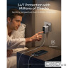 Зарядний пристрій Anker 2xUSB-C PD100W + 1xUSB GaN w Display + cable USB-C silver (B121BG41)