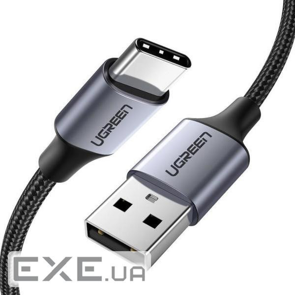 Дата кабель USB 2.0 AM to USB-C 1.0m US288 Aluminum Braid Black Ugreen (60126)