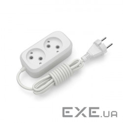 Подовжувач ELECTRUM C-ES-1783 White, 2 розетки, 3м