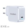 Мережевий зарядний пристрій Choetech PD8007-EU-WH, USB-С
