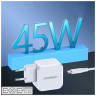 Мережевий зарядний пристрій Choetech PD8007-EU-WH, USB-С