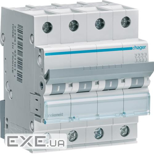 Автоматичний вимикач 4P 6kA C-50A 4M (MCN450)