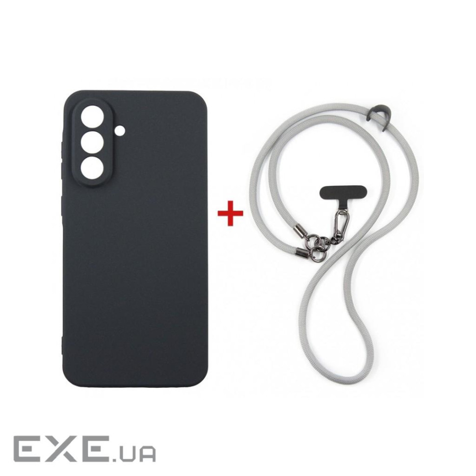 Чохол до мобільного телефона Dengos Case + Cross-body Strap Samsung Galaxy A57 Black (DG-KM-CCRB-09)