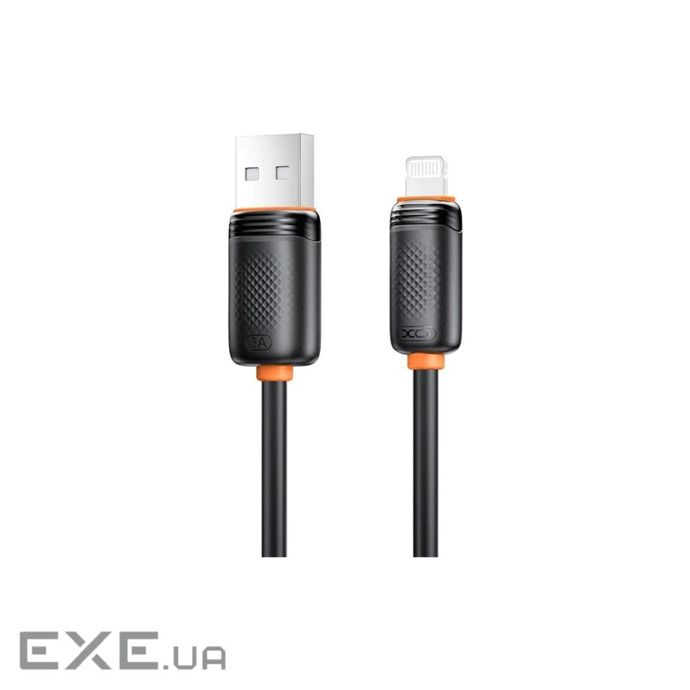 Дата кабель USB 2.0 AM to Lightning 2.0m 3A black XO (NB302-AI-2.black)