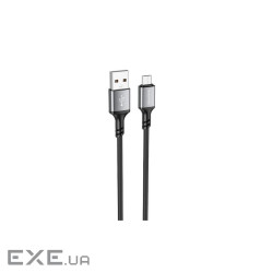 Дата кабель USB 2.0 AM to Micro 5P 1.0m silicone black BOROFONE (6974443386387)