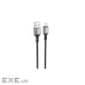 Дата кабель USB 2.0 AM to Micro 5P 1.0m silicone black BOROFONE (6974443386387)