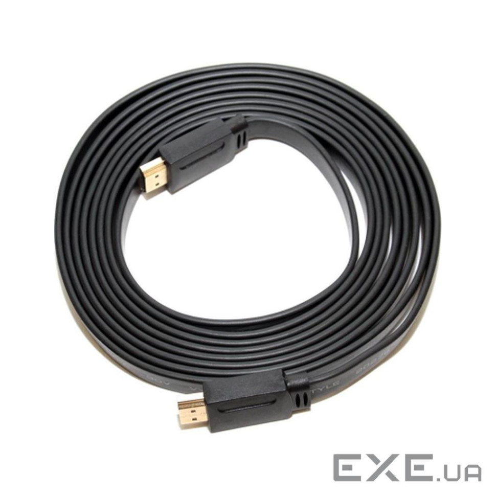 Кабель мультимедійний HDMI M to HDMI M 3.0m V1.4 black Merlion (YT-HDMI(M)/(M)SLIM-3.0m/06178)