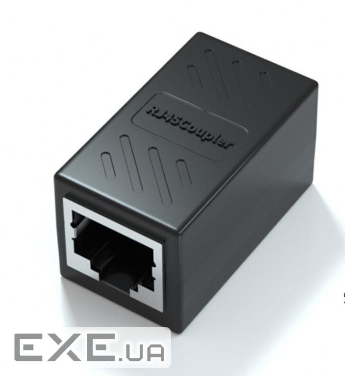 З&apos,єднувач RJ45 8P8C мама / мама RJ45 для з&apos,єднання кабелю, екранований, чорний, Q5 (11877) , Q5 (11877)