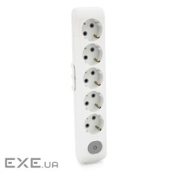 Колодка VIKO Multi-Let 5 гнізда, із заземленням, з вимикачем, біла (90118500)