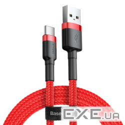 Дата кабель USB 2.0 AM to USB-C 0.5m 3A red Baseus (CATKLF-A09)