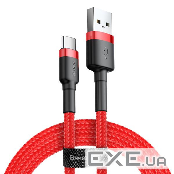 Дата кабель USB 2.0 AM to USB-C 0.5m 3A red Baseus (CATKLF-A09)