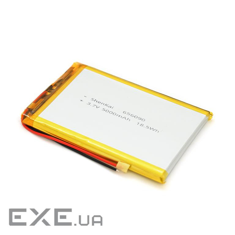 Літій-полімерний акумулятор 6,5*60*90mm (Li-ion 3.7В 5000мА&middot,год) (656090) ) (656090)