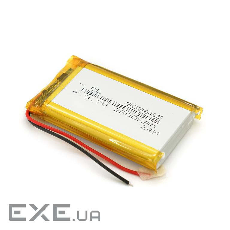Літій-полімерний акумулятор 9*36*65mm (Li-ion 3.7В 2600мА&middot,год) (903665) ) (903665)