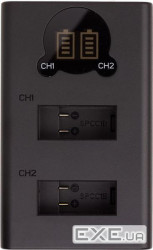 Зарядний пристрій з дисплеєм PowerPlant GoPro SPCC1B для двох акумуляторів (CH980253)