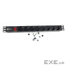 Силовий блок 19 "8 розеток, викл., Алюм. Корпус PDU 220В, 16А ESERVER (WT-2261A-GER)