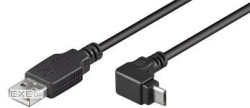 Кабель мобільних пристроїв Goobay USB2.0 A-microB M/M 1.8m, AWG28 90йовниз 2xShielded (75.09.5343-1)