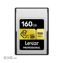Lexar Flash Memory LCAGOLD160G-RNENG 160GB Professional CFexpress Type A Card GOLD Series Retail