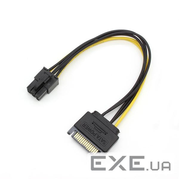 Кабель живлення Lucom внутрішній PCIePower 6p-SATA 15p M/M,0.20m (62.09.8084-1)
