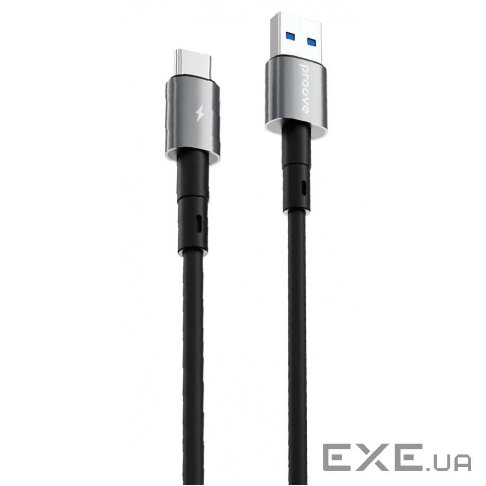 Кабель Proove Silicraft USB to Type-C 3A (1m) black (CCSC15001201)