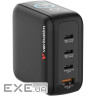 Зарядний пристрій VERBATIM Mini GaN 140W 3xUSB-C, 1xUSB-A, PD3.0, QC3.0 Black (30240)