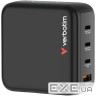 Зарядний пристрій VERBATIM Mini GaN 140W 3xUSB-C, 1xUSB-A, PD3.0, QC3.0 Black (30240)
