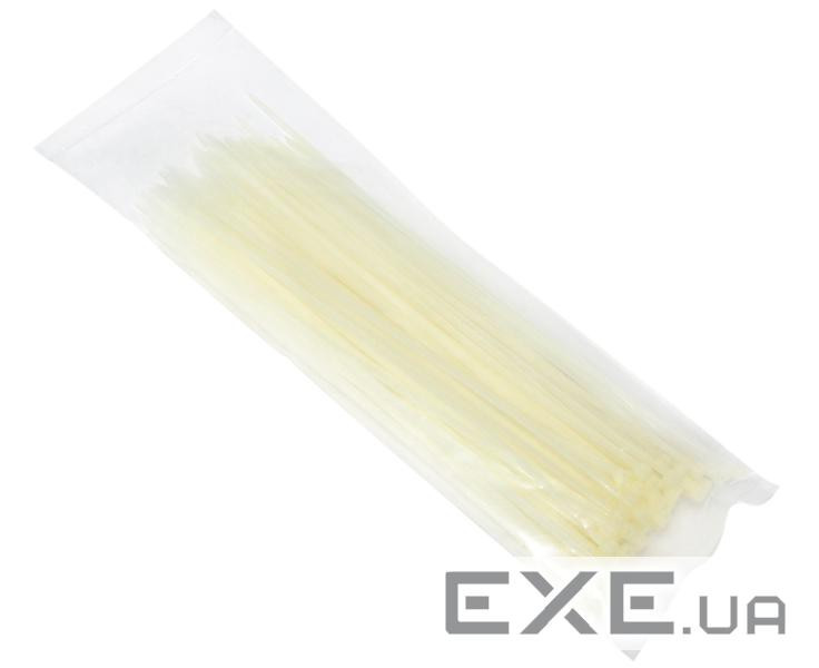 Стяжки для кабелю, 200 мм х 2,5 мм, 100 шт , White, Patron (PLA-2.5-200-WH)
