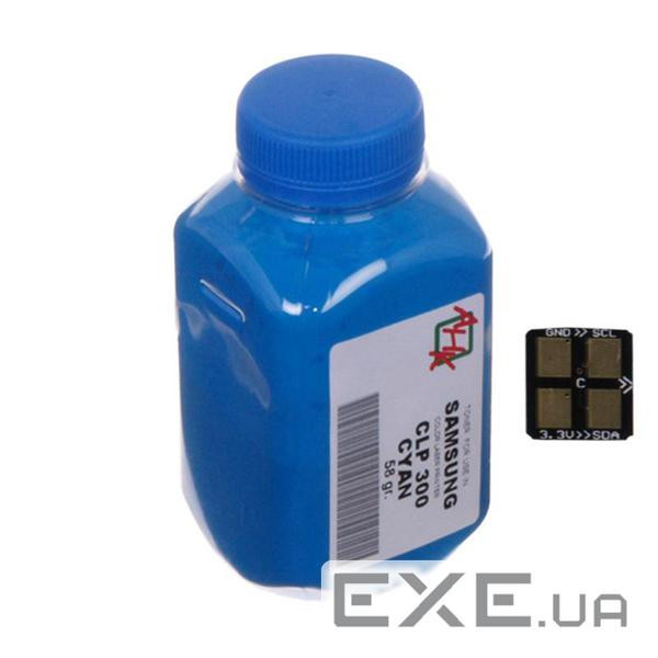 Тонер SAMSUNG CLP-300 Cyan+chip AHK (1500220)