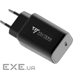 Зарядний пристрій VOLTERO C65 1xUSB-C, PD65W, GAN II Charger Black