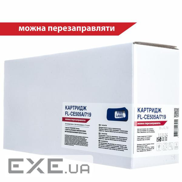 Картридж FREE Label HP LJ CE505A/CANON 719 (LJ P2035/2055, LBP6300) (FL-CE505A/719)