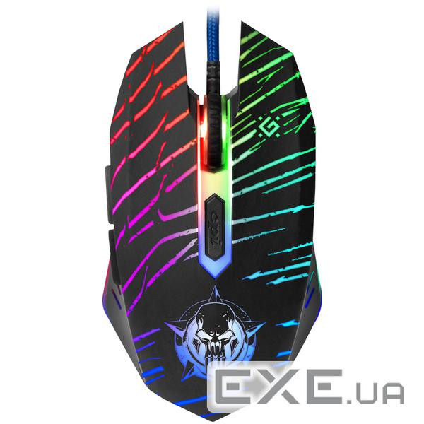 Дротова ігрова миша Defender Dark Agent GM-590L (+ коврик), 6 кн. до 12800 dpi (52590)