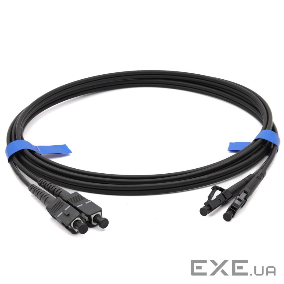 Патчкорд SC/UPC-LC/UPC MM (OM3) 0.5м Duplex чорний (UPC0.5SCLC(MM)D(ON)BK)