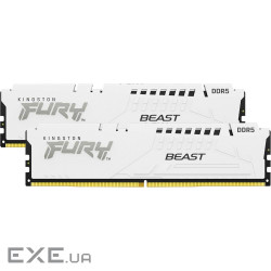 Модуль пам'яті KINGSTON FURY Beast EXPO White DDR5 6000MHz 32GB Kit 2x16GB (KF560C36BWE2K2-32)