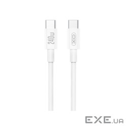 Дата кабель USB-C to USB-C 1.0m 240W white XO (XO-CB-240CC-WH)