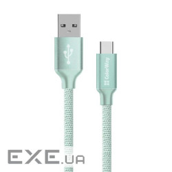Дата кабель USB 2.0 AM to USB-C 2.0m mint ColorWay (CW-CBUC008-MT)