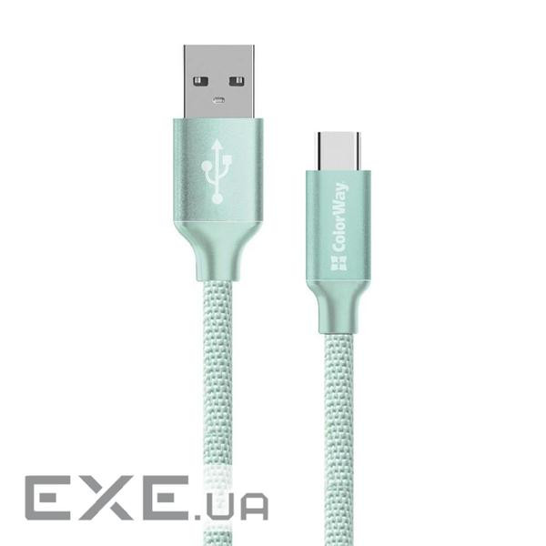 Дата кабель USB 2.0 AM to USB-C 2.0m mint ColorWay (CW-CBUC008-MT)