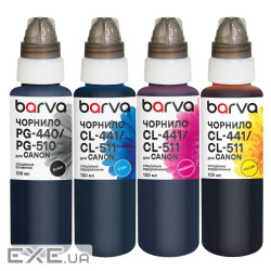 Чорнило Barva Canon PGI-5PGBK pigm + CLI-8C/M/Y 4x100 мл special (CPGI5-100-MP)