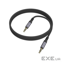 Аудіокабель BOROFONE BL24 Graceful audio cable AUX Metal Grey (6941991118968)