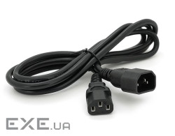 Кабель живлення вторинний PC-monitor 1.8m, CCA, 1.5mm, 3pin, IEC C13-C1 (PC-IEC C13-C14 CCA18 / 1.5)