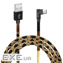 Дата кабель USB 2.0 AM to Micro 5P 1.0m Brown/Yellow Grand-X (FM-08BY)