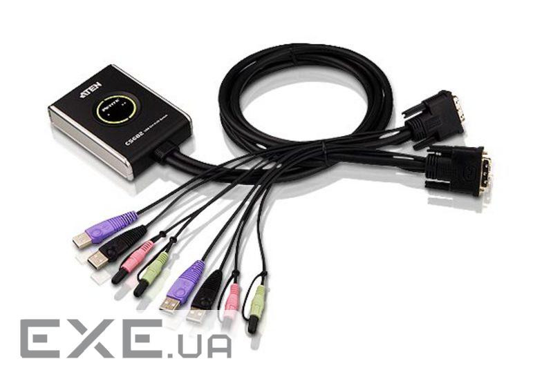 2-портовий KVM-комутатор USB 2.0 DVI (CS682-AT)