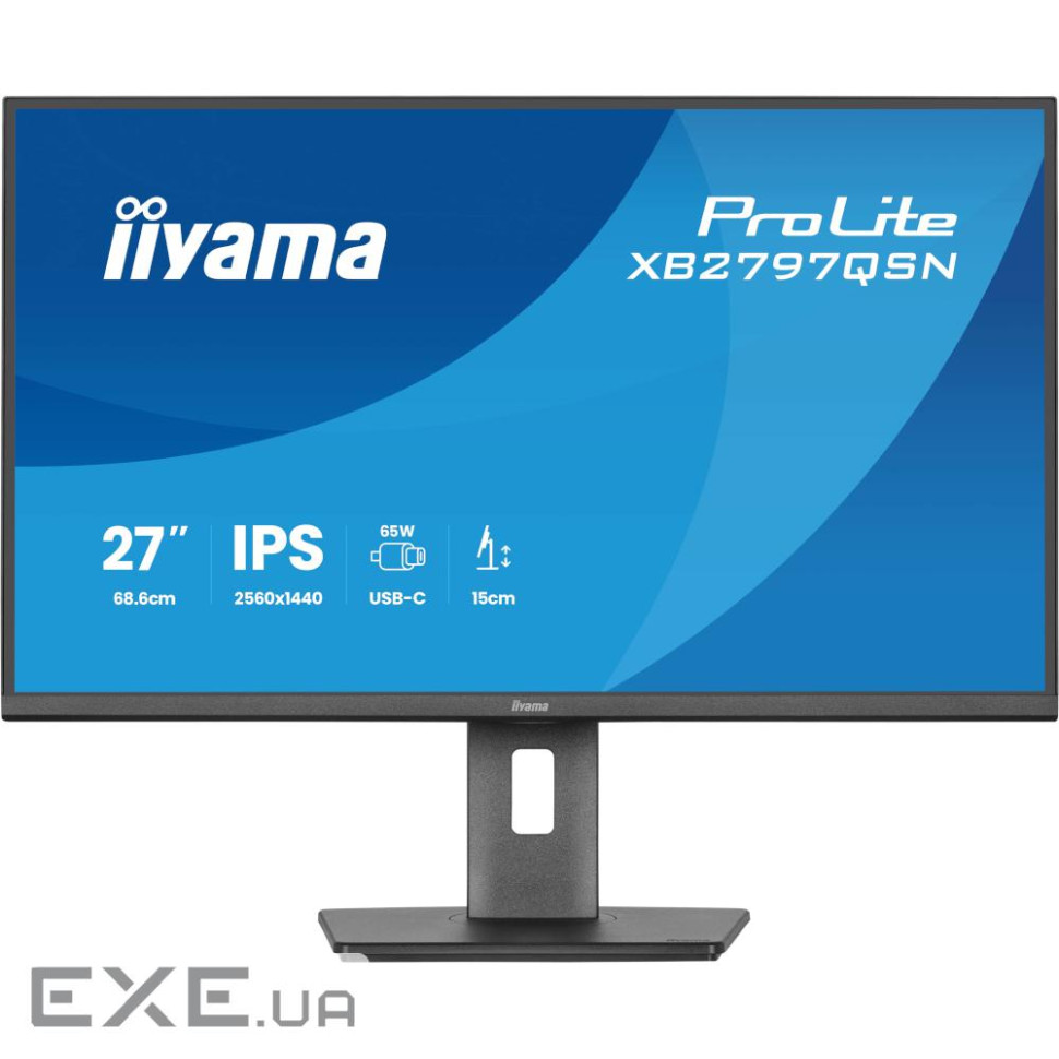 27" 16:9 IPS РК монітор, 2560х1440, 1 мс (MPRT), 7 5 Гц, 350 кд/м2, Adaptive Sync, 1x (XB2797QSN-B1)