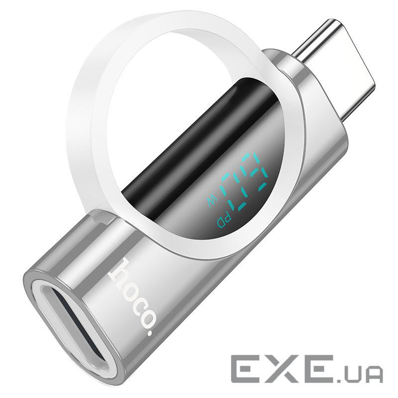 Перехідник HOCO UA32A Type-C(M) => Lighting(F), 60W, індикатор потужності (HOCO UA32AS C(M))