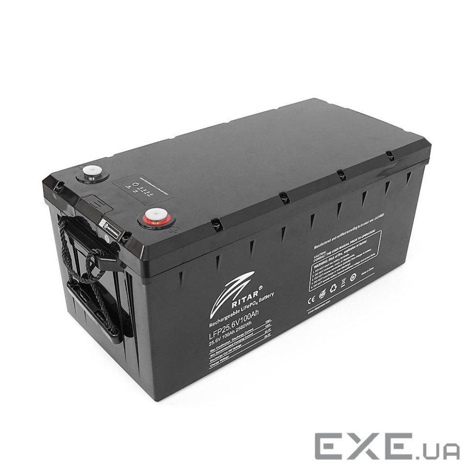 Акумуляторна батарея Ritar LiFePO4 25,6V 100Ah з Bluetooth, CAN / RS485, 256 (LFP 25.6V 100Ah BT G3)
